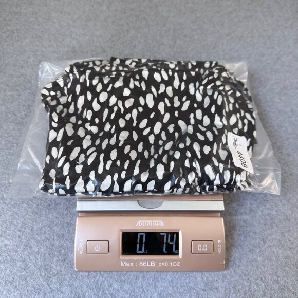 J.Crew Black White Ocelot Animal Print‎ Printed V-Neck 3/4 Sleeve Blouse Size 00 - Picture 13 of 13